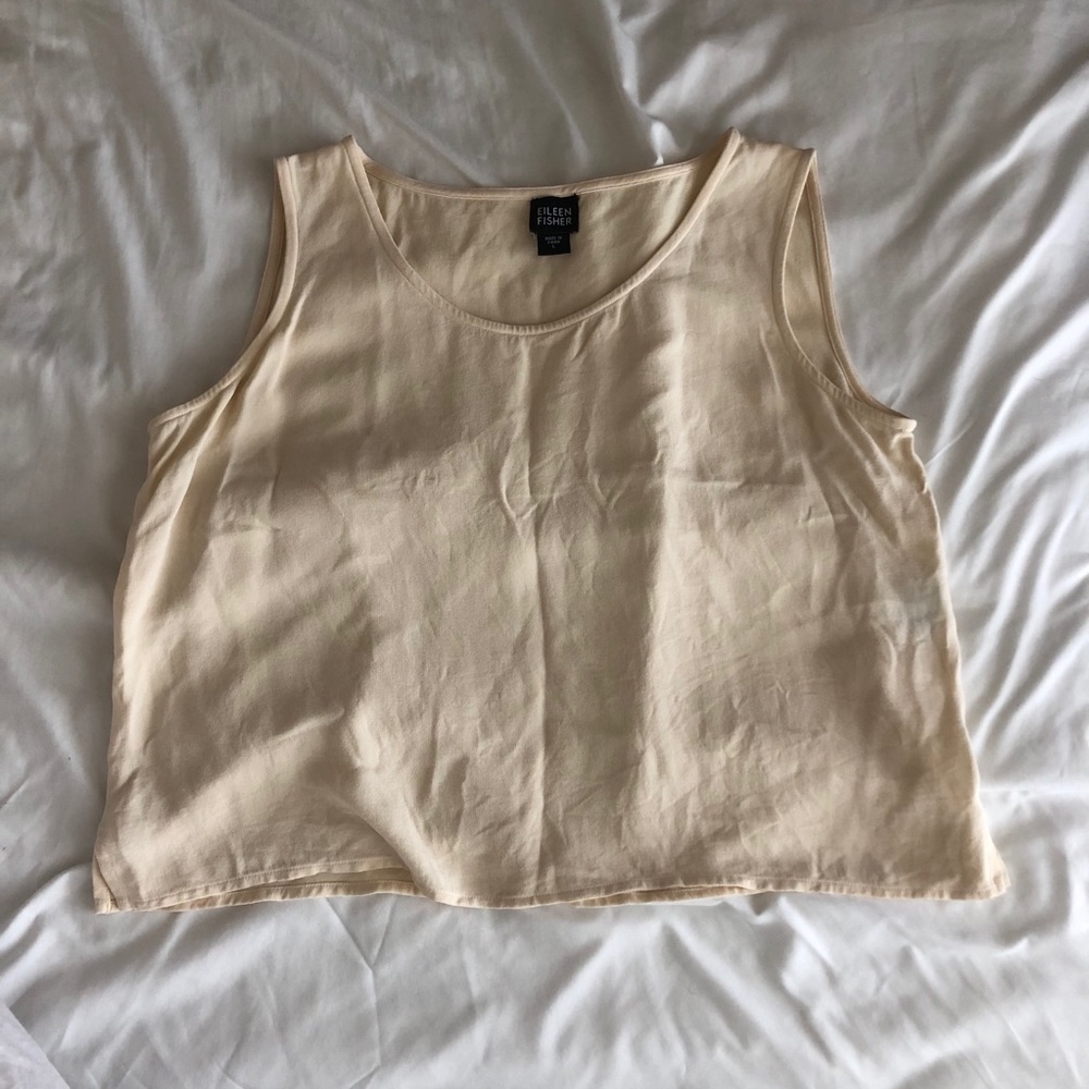 Eileen Fisher 100% Raw Silk tank